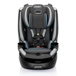 Revolve360 Slim 2-in-1 Rotational Car Seat with Quick Clean Cover (Stow Blue)